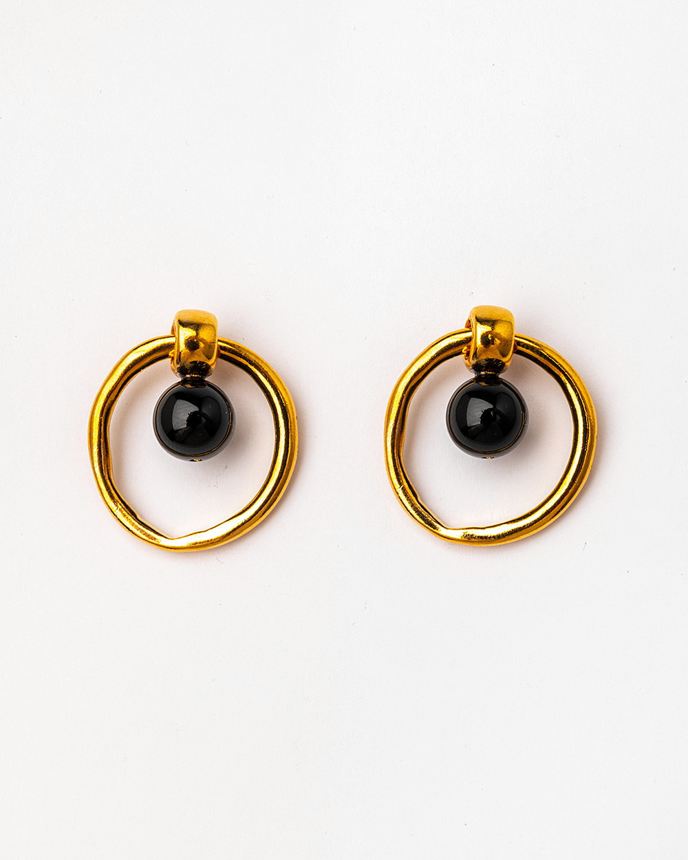 Серьги Velatti A-165-035 с чёрным агатом