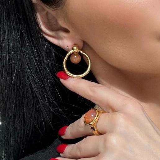 Серьги Velatti A-165-046 с кальцитом