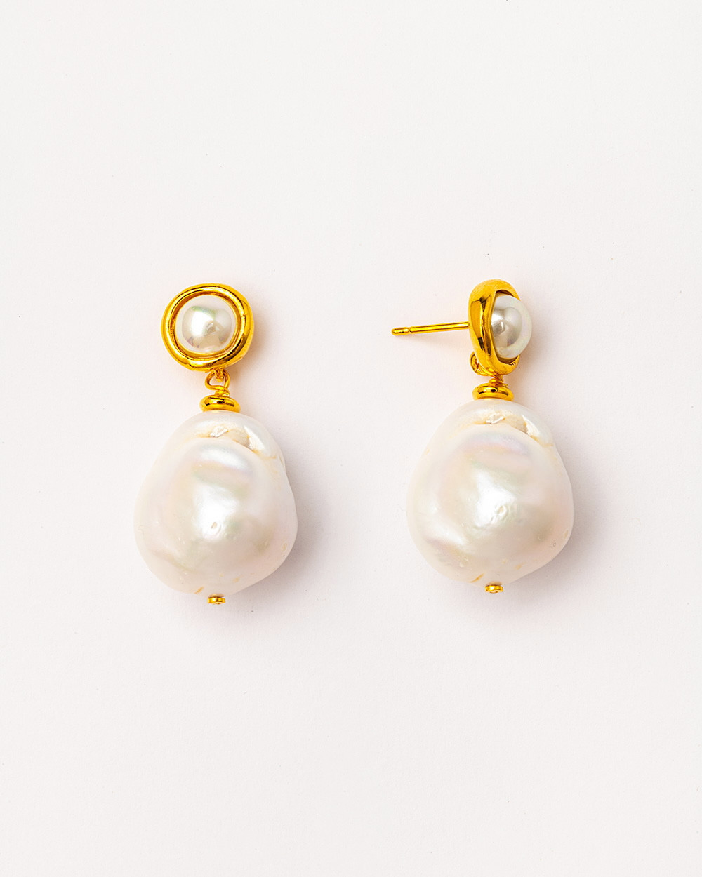 Серьги Velatti A-487-058 с барочным жемчугом