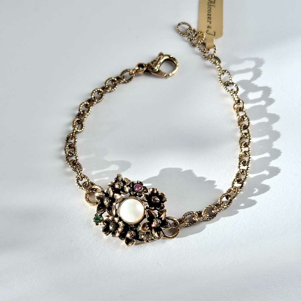 Браслет Alcozer & J  с жемчугом  и миксом  камней