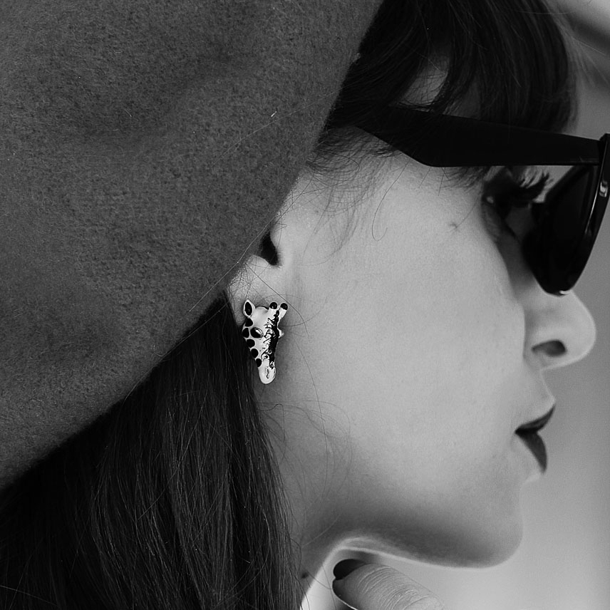 Серьги POLINA FIRENZE OR2403 Жираф бежевый