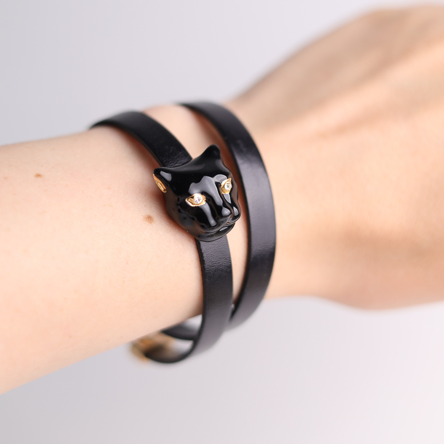 Браслет-чокер POLINA FIRENZE CL2978 Пантера черная