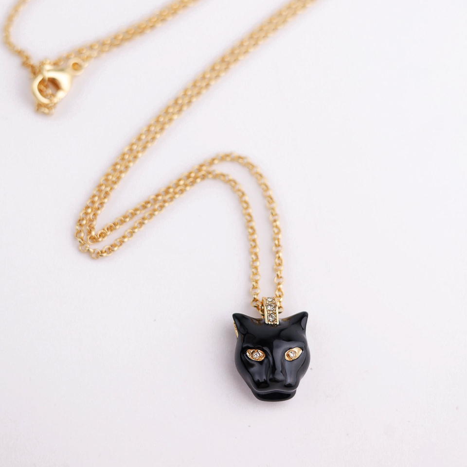 Колье POLINA FIRENZE PE2108 Пантера черная средняя