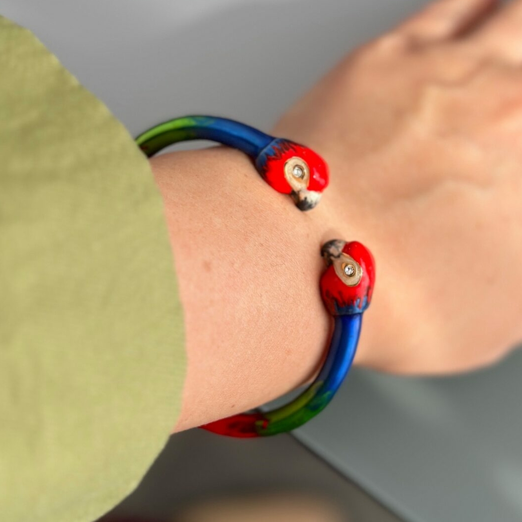 Браслет POLINA FIRENZE BR4268 Попугаи красные