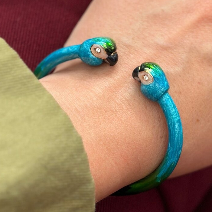 Браслет POLINA FIRENZE BR4276 Попугаи синие