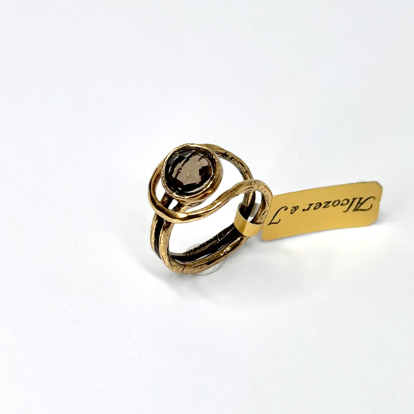 Кольe ALCOZER & J   с дымчатым кварцем