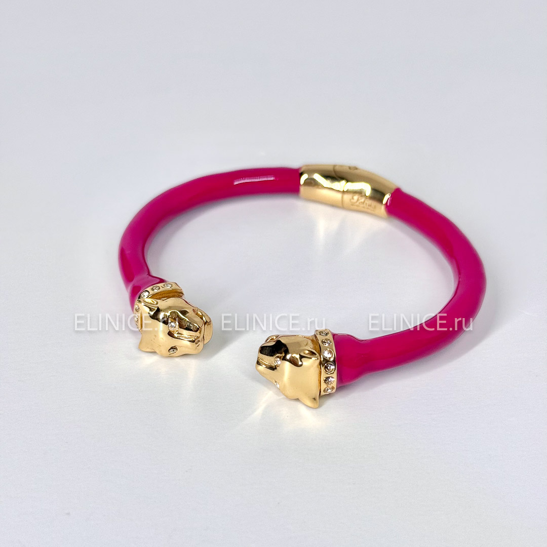 Браслет POLINA FIRENZE пантеры золотые фуксия BR2508
