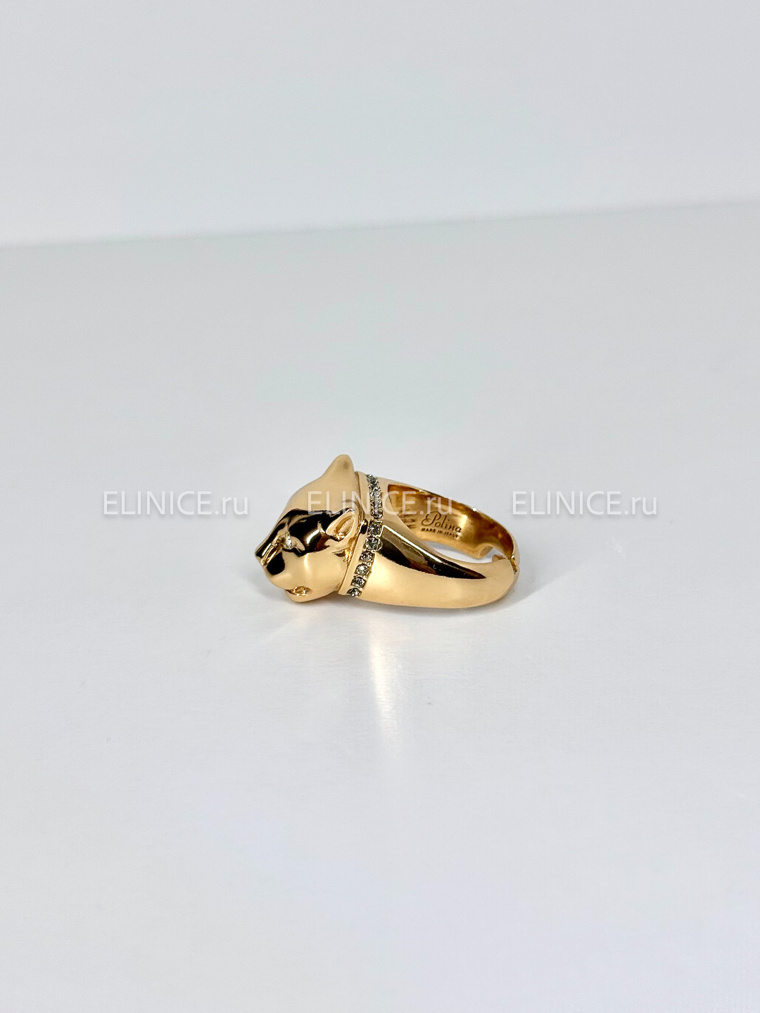 Кольцо POLINA FIRENZE пантера золотая AN4313