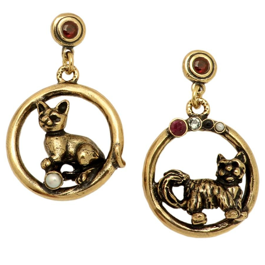 Серьги с гранатом, сапфиром, рубином и Swarovski ALCOZER & J OP5598C