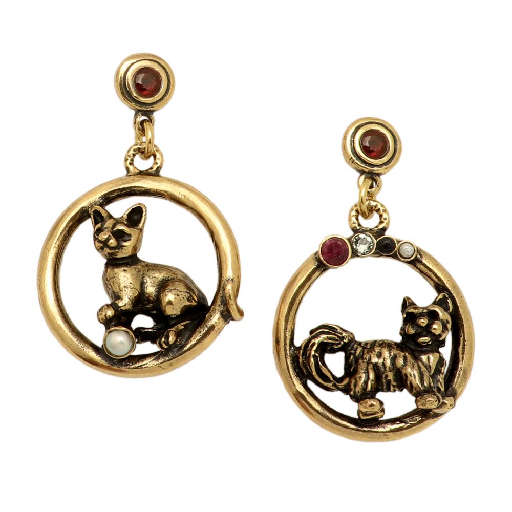 Серьги с гранатом, сапфиром, рубином и Swarovski ALCOZER & J OP5598C