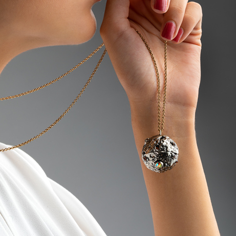 Серьги ALCOZER & J C5466C с гранатом и Swarovski