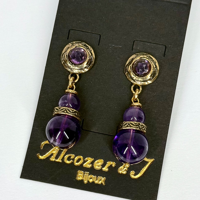 Серьги Alcozer & J с аметистом
