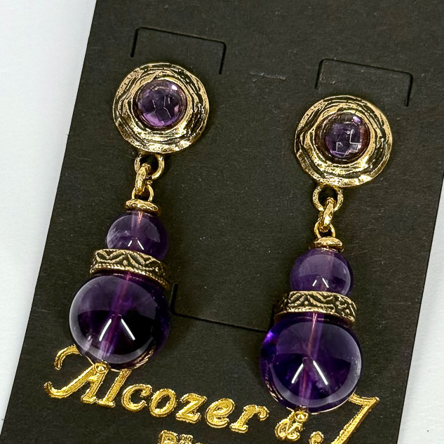 Серьги Alcozer & J с аметистом