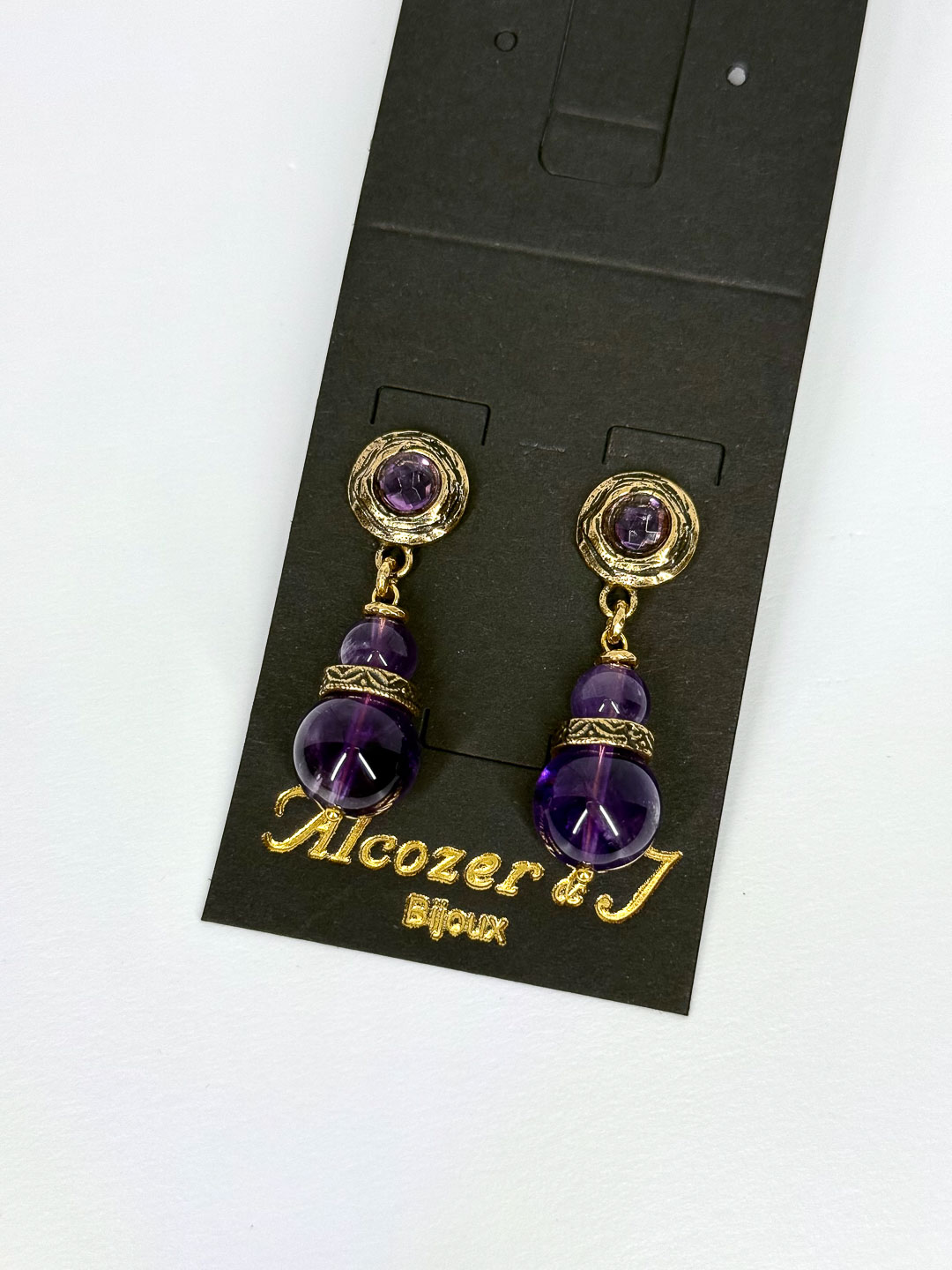 Серьги Alcozer & J с аметистом