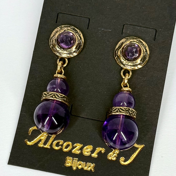 Серьги Alcozer & J с аметистом