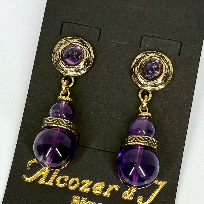 Серьги Alcozer & J с аметистом