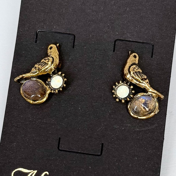 Серьги Alcozer & J с лабрадором и Swarovski