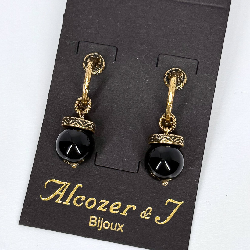 Серьги Alcozer & J с ониксом