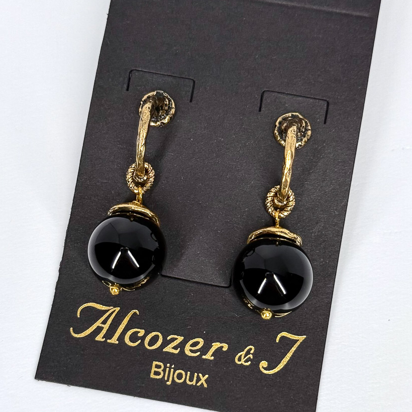 Серьги Alcozer & J с ониксом