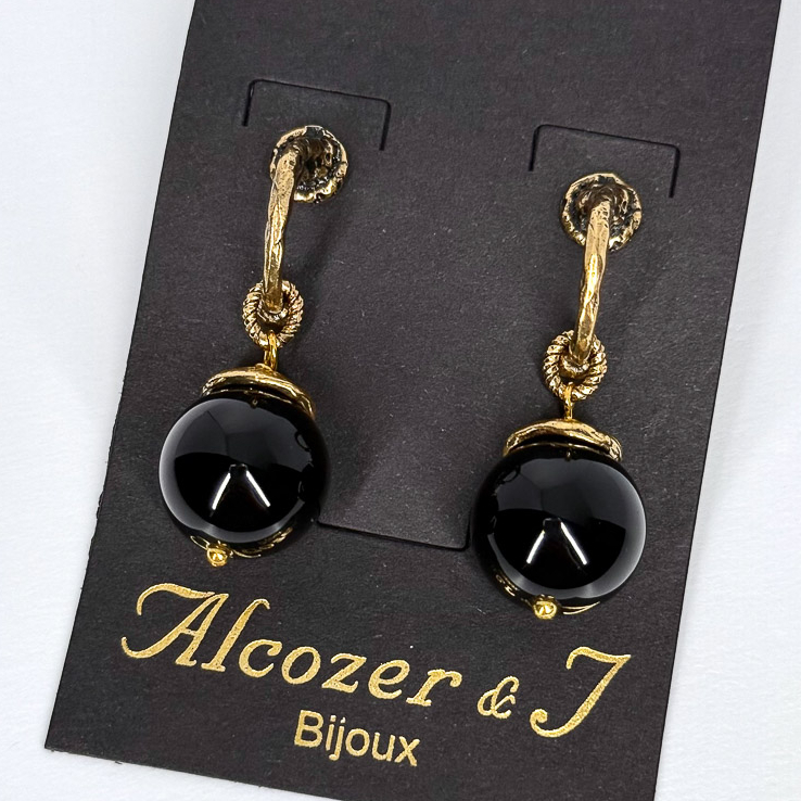 Серьги Alcozer & J с ониксом