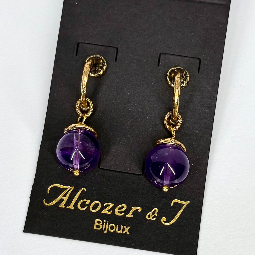 Серьги Alcozer & J с аметистом