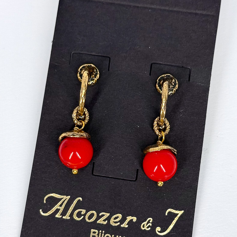 Серьги Alcozer & J с кораллом