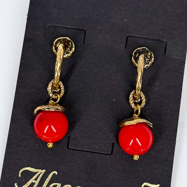 Серьги Alcozer & J с кораллом