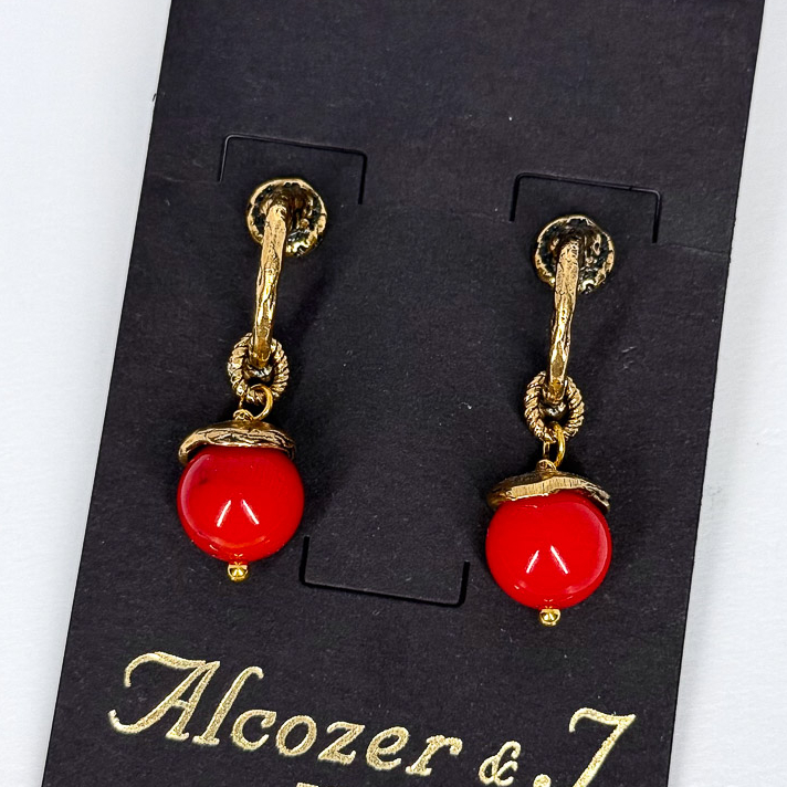 Серьги Alcozer & J с кораллом