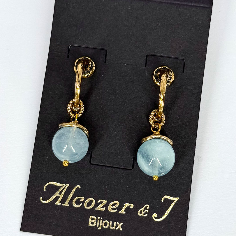 Серьги Alcozer & J с аквамарином