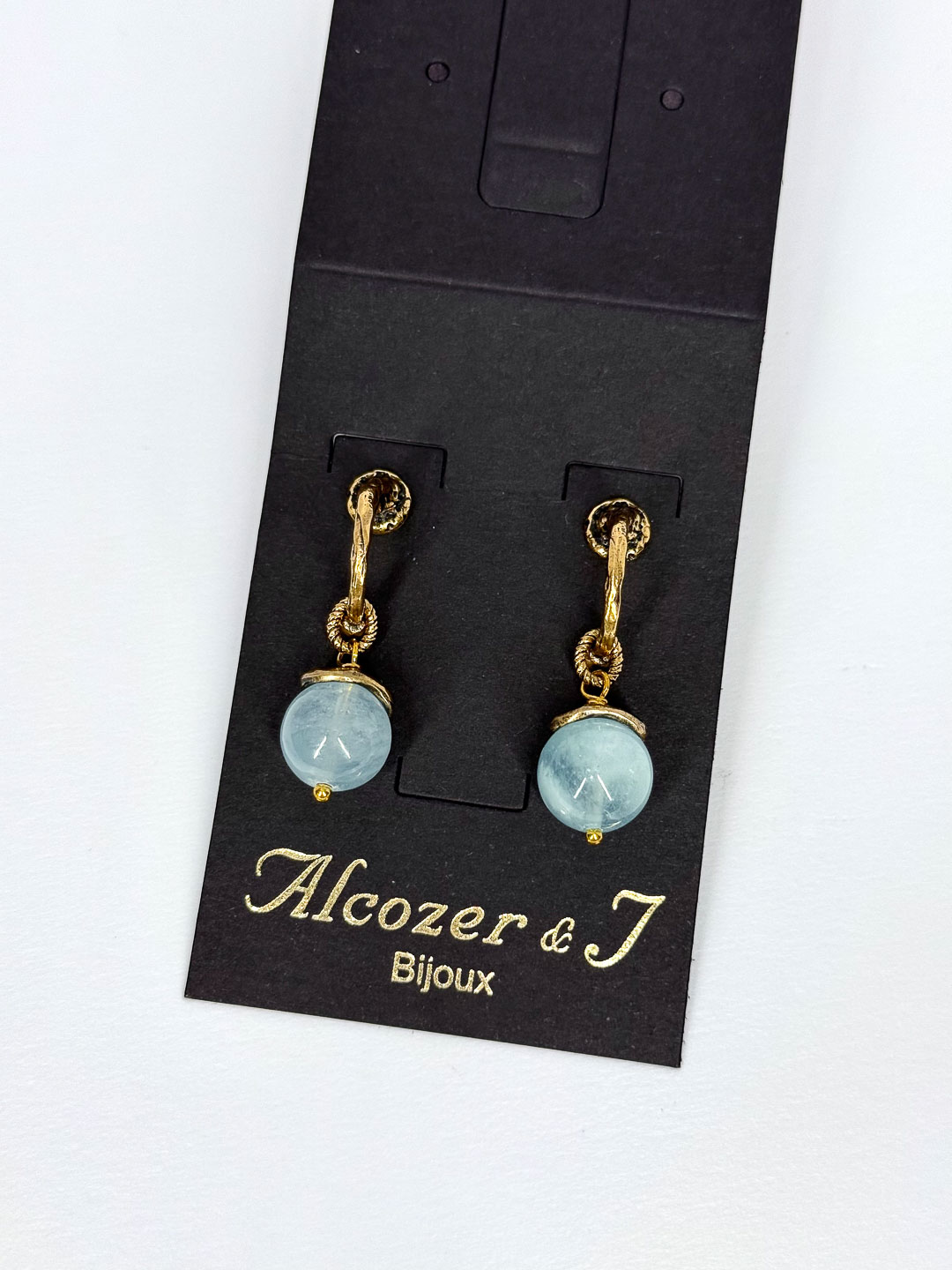 Серьги Alcozer & J с аквамарином