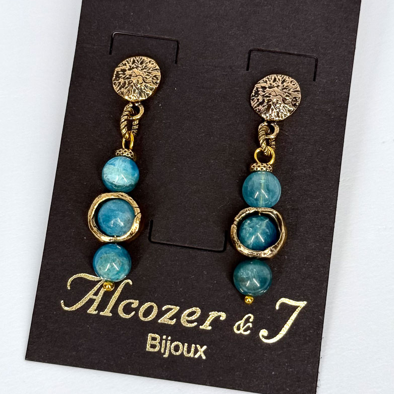 Серьги Alcozer & J с аквамарином