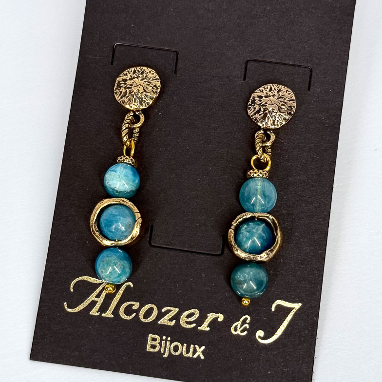 Серьги Alcozer & J с аквамарином