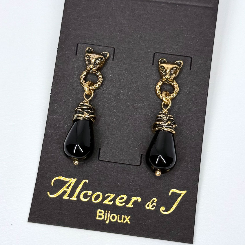 Серьги Alcozer & J с ониксом
