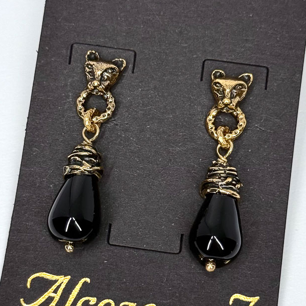 Серьги Alcozer & J с ониксом