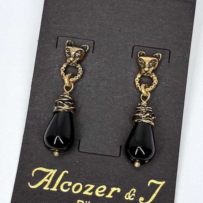 Серьги Alcozer & J с ониксом