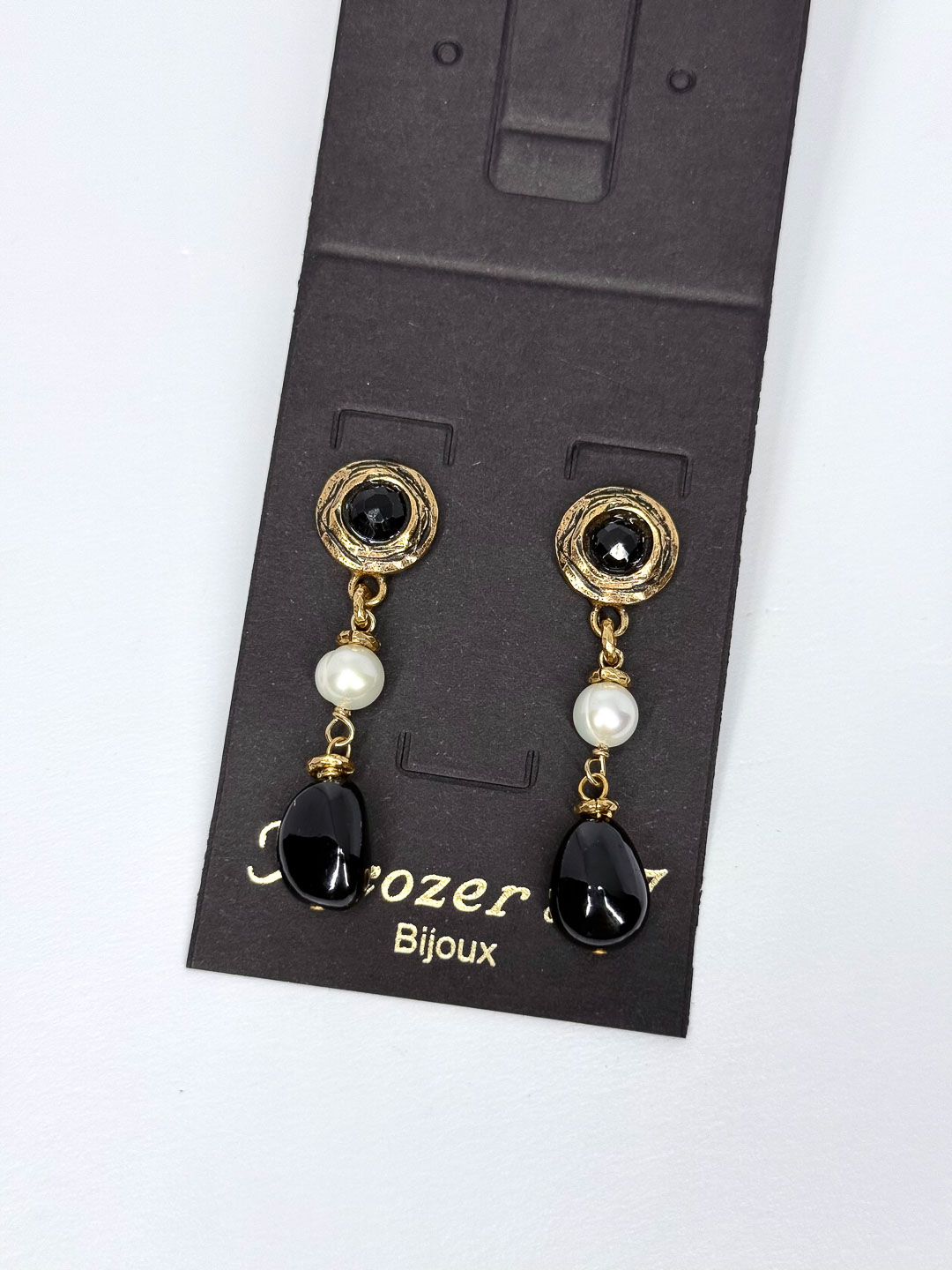 Серьги Alcozer & J с жемчугом и ониксом