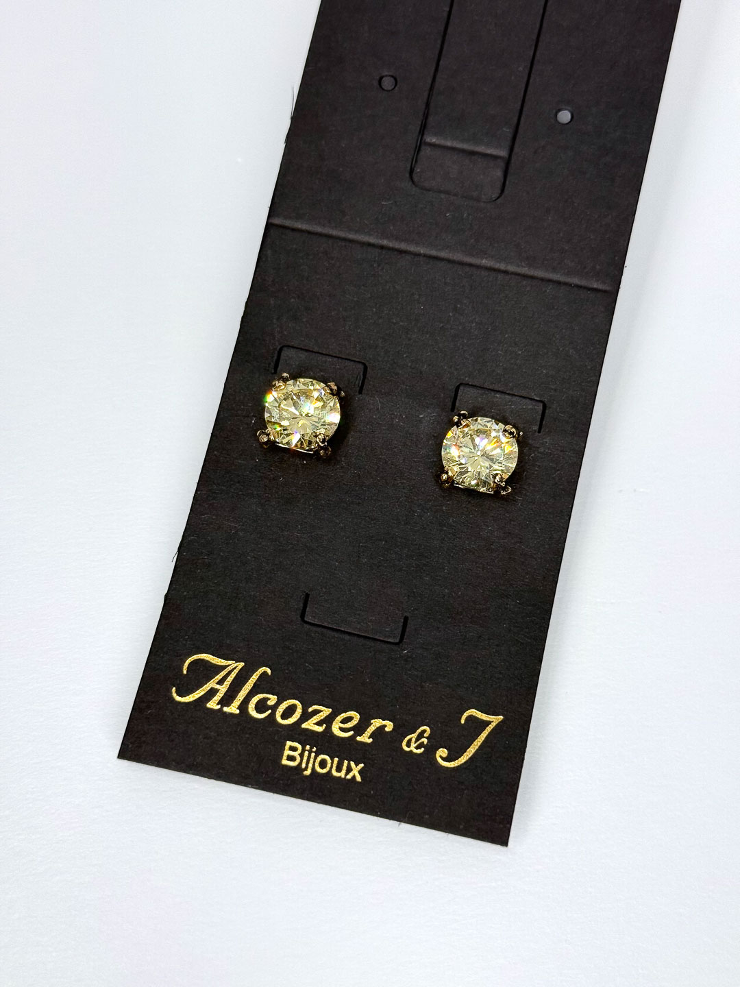 Серьги Alcozer & J Swarovski светло-зеленые