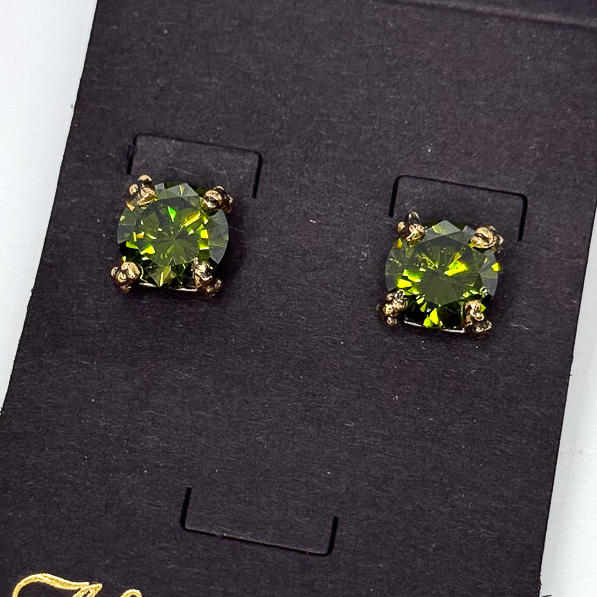 Серьги Alcozer & J Swarovski зеленые