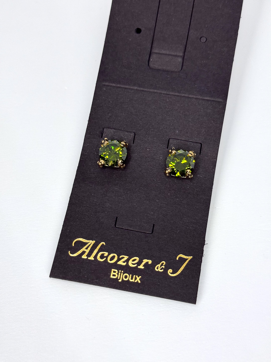 Серьги Alcozer & J Swarovski зеленые
