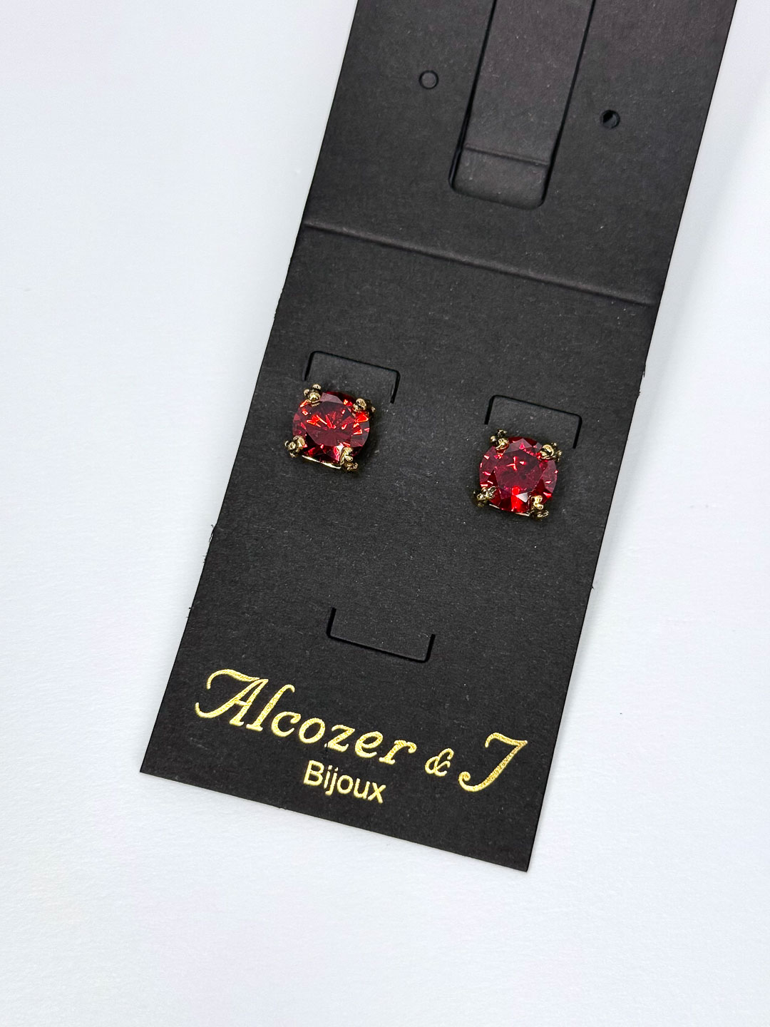 Серьги Alcozer & J Swarovski алые
