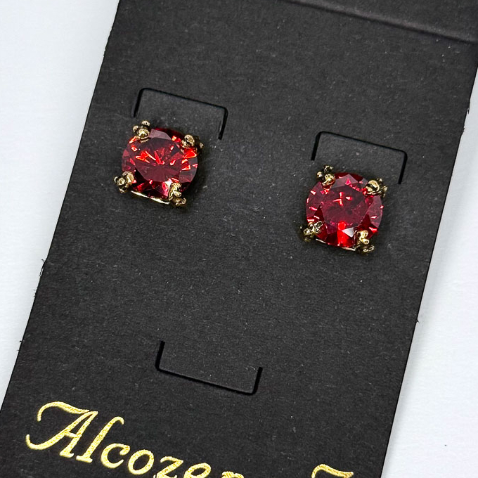 Серьги Alcozer & J Swarovski алые
