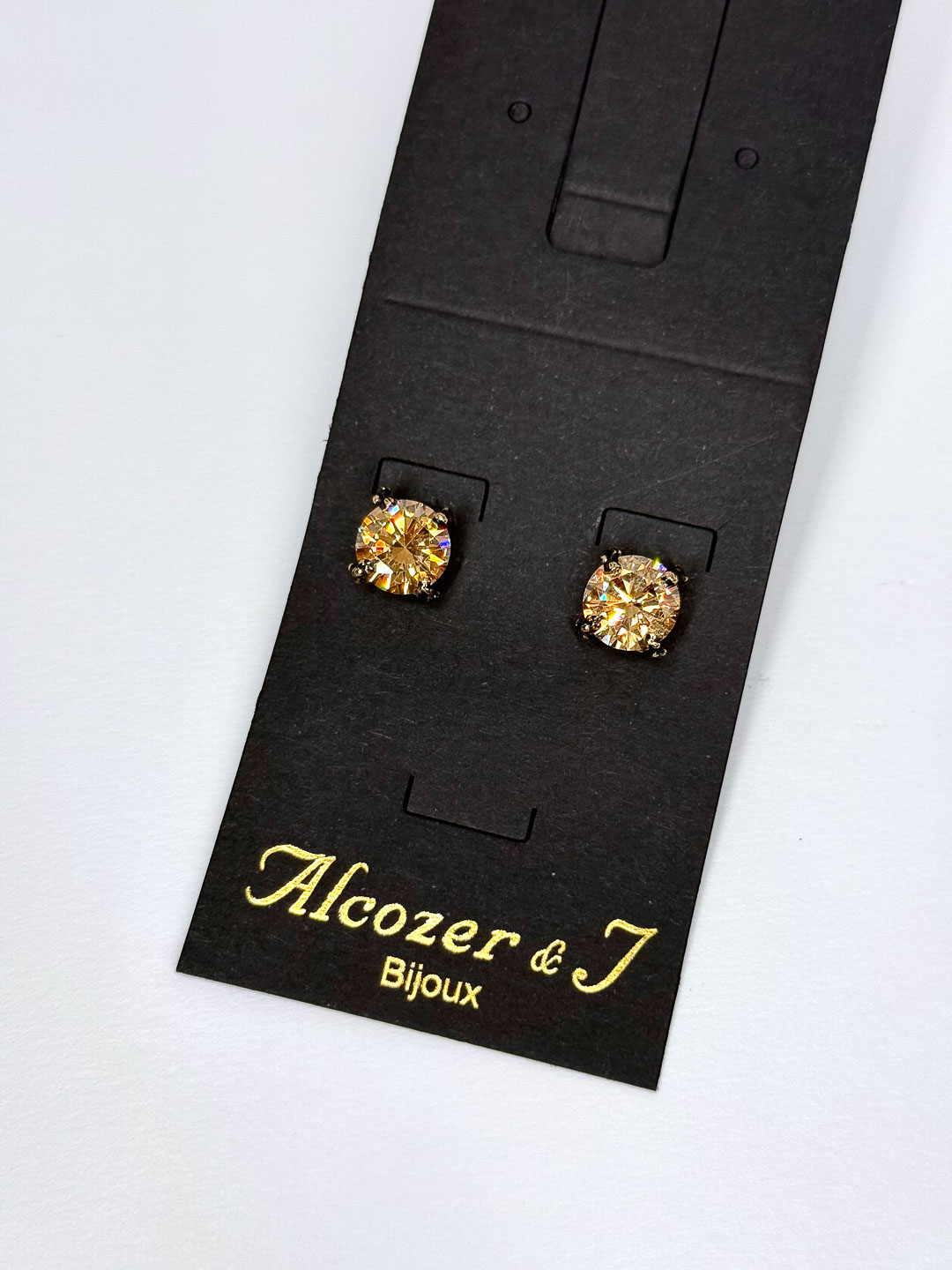 Серьги Alcozer & J Swarovski золотистые
