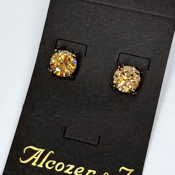 Серьги Alcozer & J Swarovski золотистые