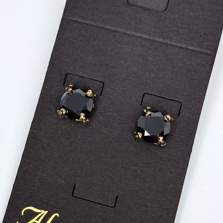 Серьги Alcozer & J Swarovski черные