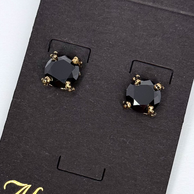 Серьги Alcozer & J Swarovski черные