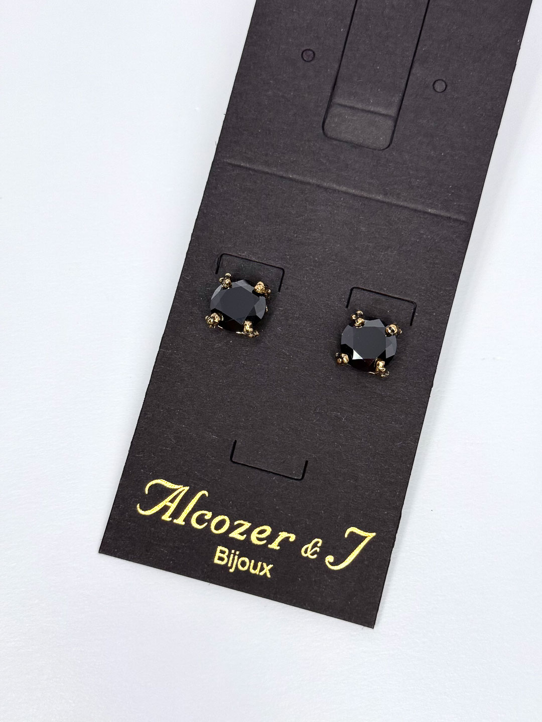 Серьги Alcozer & J Swarovski черные