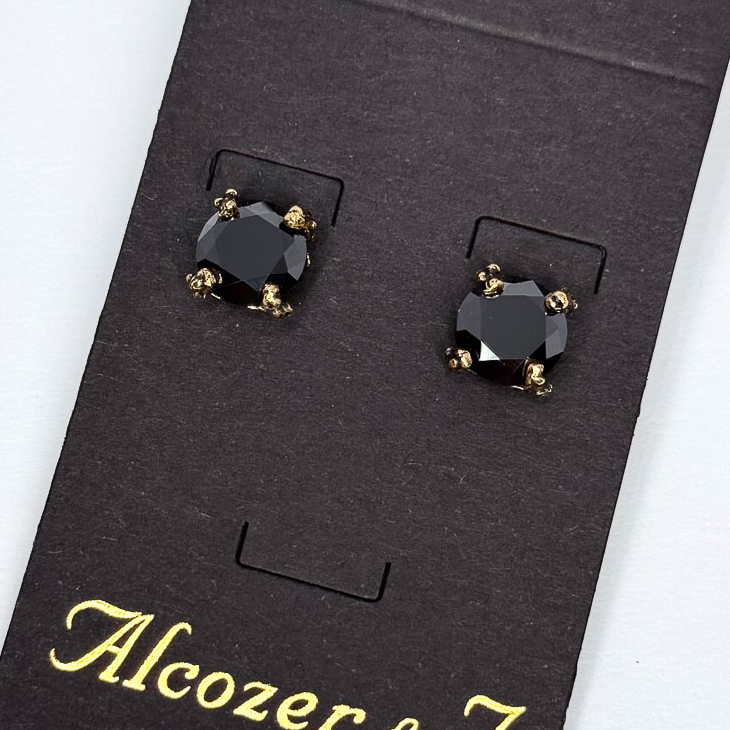 Серьги Alcozer & J Swarovski черные