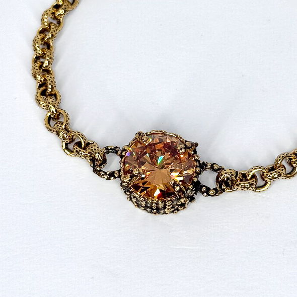 Браслет Alcozer & J Swarovski медовый