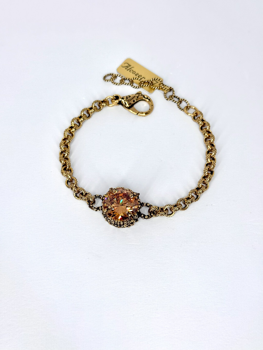 Браслет Alcozer & J Swarovski медовый