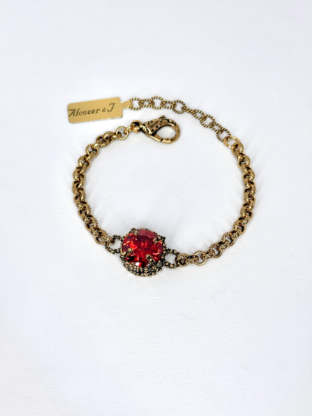 Браслет Alcozer & J Swarovski алый